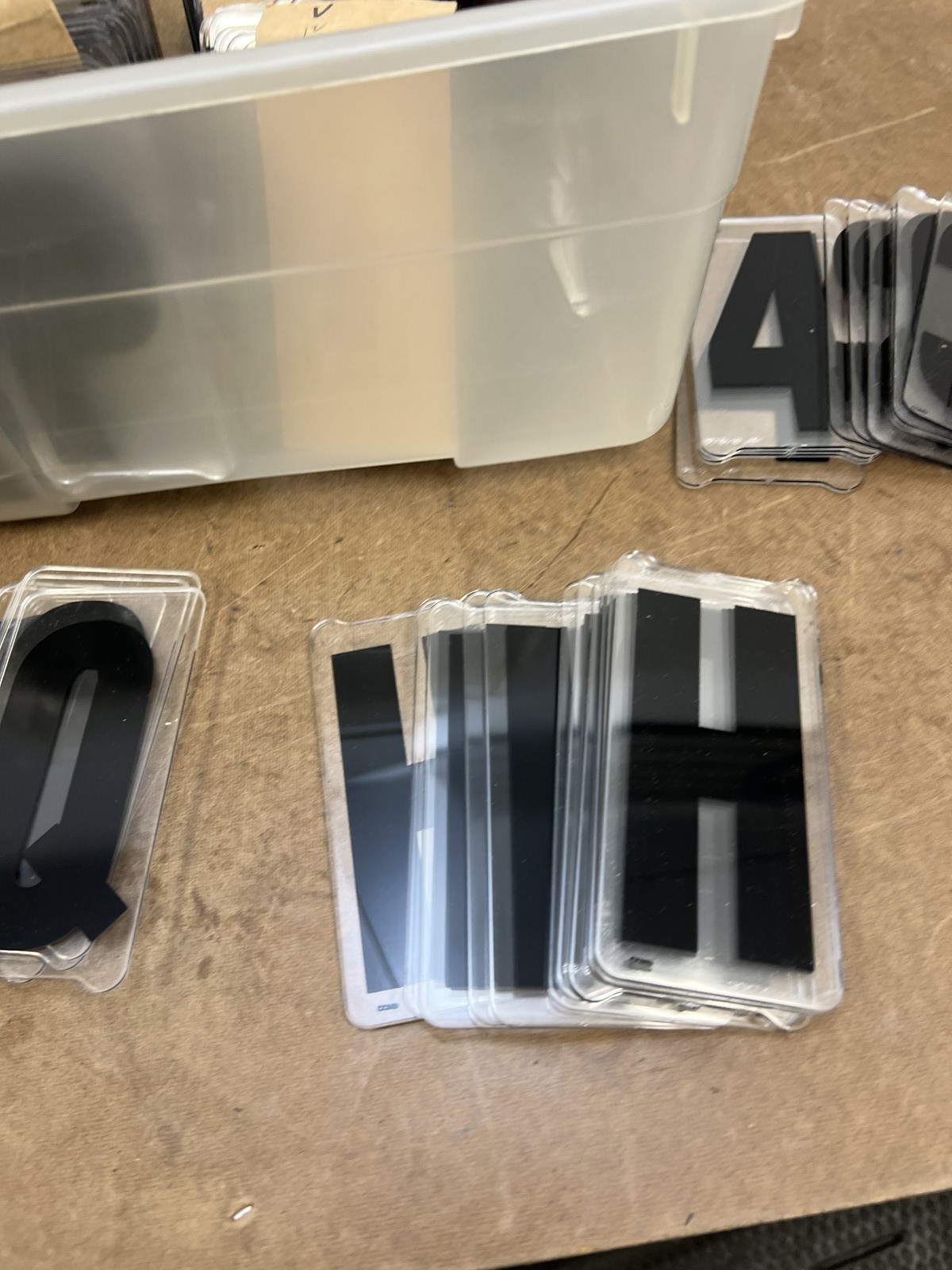 Gemini Changeable Sign Letters & Numbers Kit 400+ 4" lot set Clear Acrylic Black