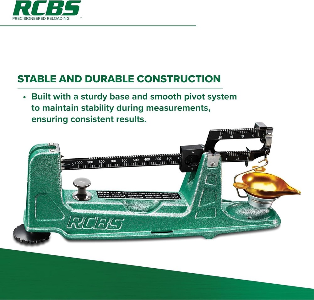 M1000 Mechanical Scale, Precision Mechanical Reloading Scale with 1000 Grain ...
