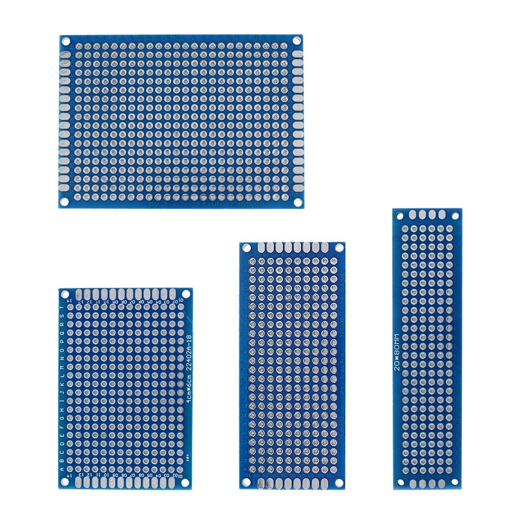 20-Piece Blue Double-Sided PCB Prototyping Boards Kit
