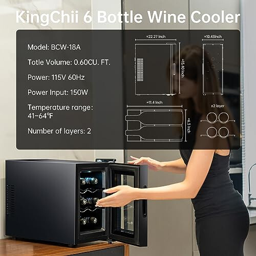Wine Cooler Refrigerator Advanced Cooling Technology,