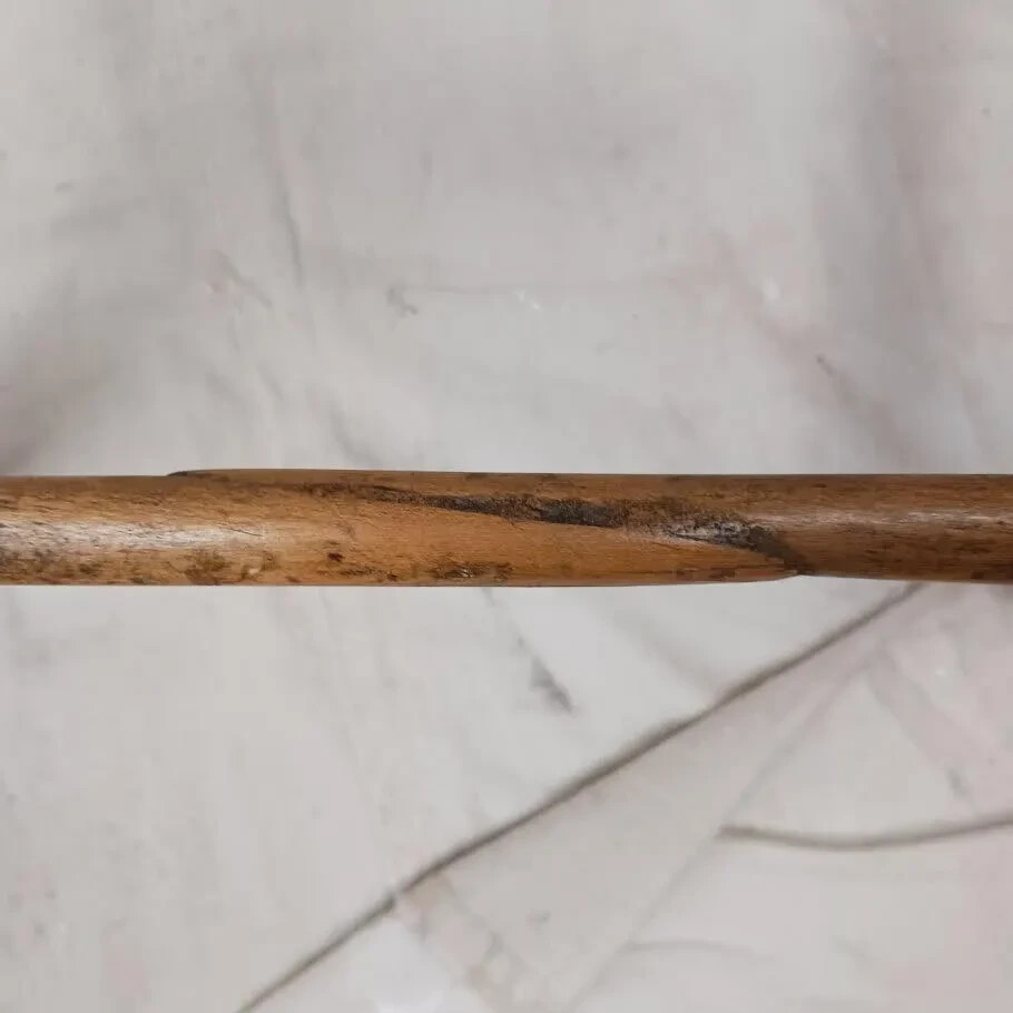 Antique Cane And Wood Stool With Wire Support