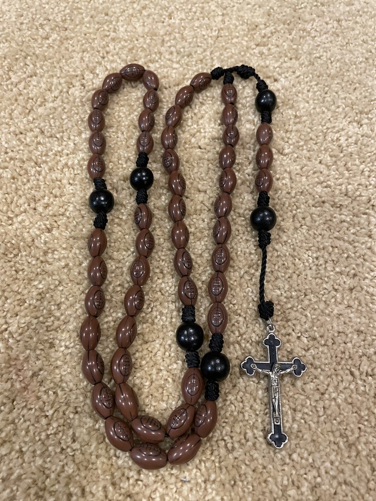 Football theme rosary beads
