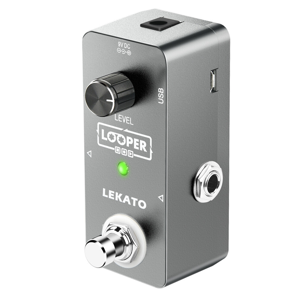LEKATO Looper Guitar Effect Pedal Single Loop 5 mins Recording + USB Cable