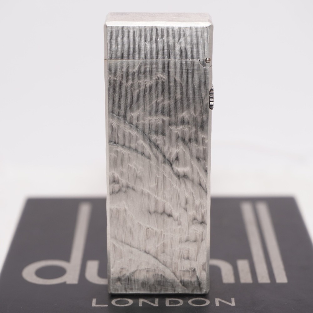 Dunhill Lighter Silver plate Silk Moire Pattern_Ultrasonically cleaned