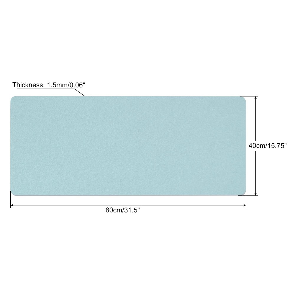 31"x16" Desk Mat Protector Non-Slip Mouse Pad Mat, Light Blue