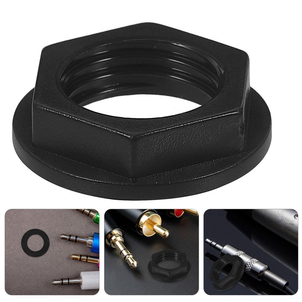 Pvc Hexagonal Nut Guitar Input Jack Socket Plate Nuts Individual Packs