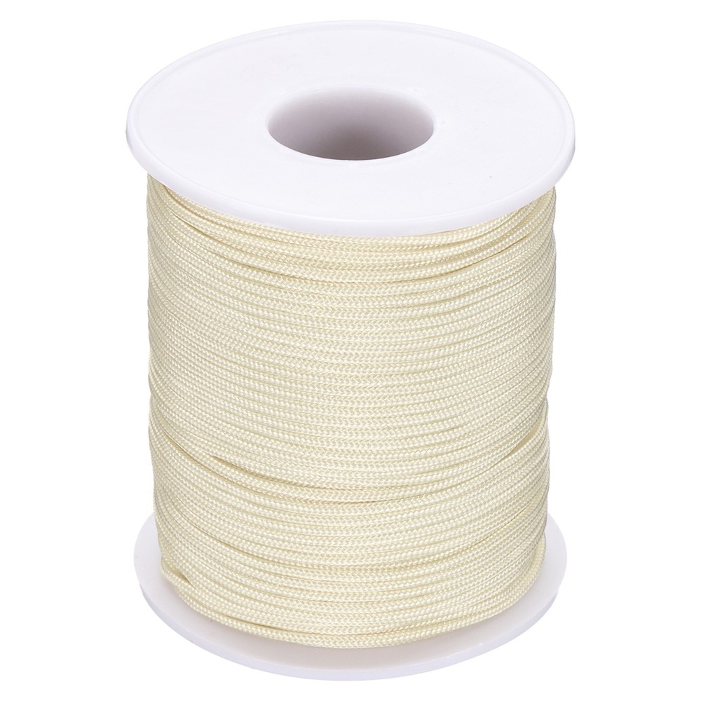 1.5mm 55 Yards Nylon String Bracelet String Braided Nylon Thread White