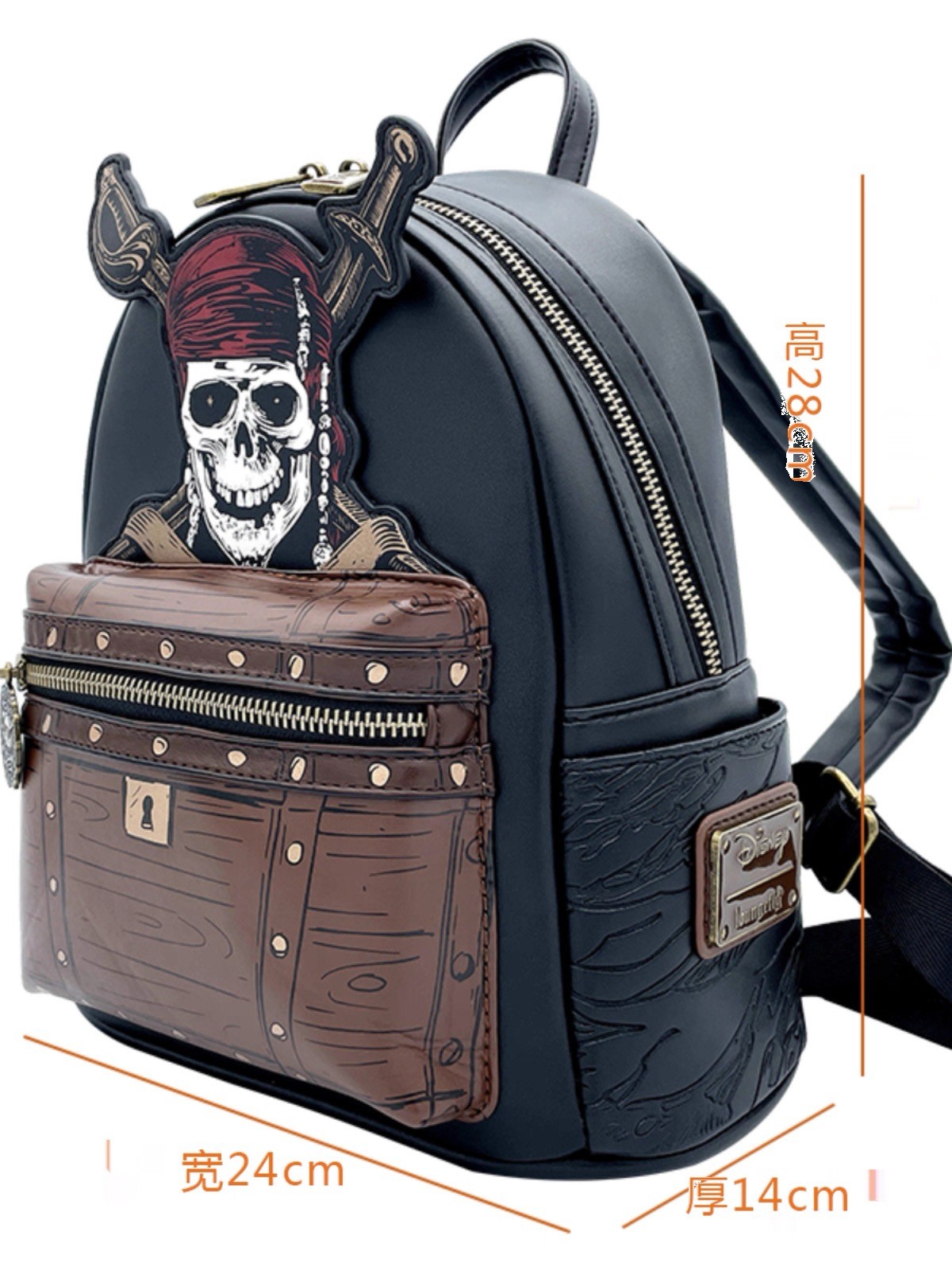 New Cosplay Loungefly Disney Pirates Of The Caribbean Mini Backpack Dead MenGift