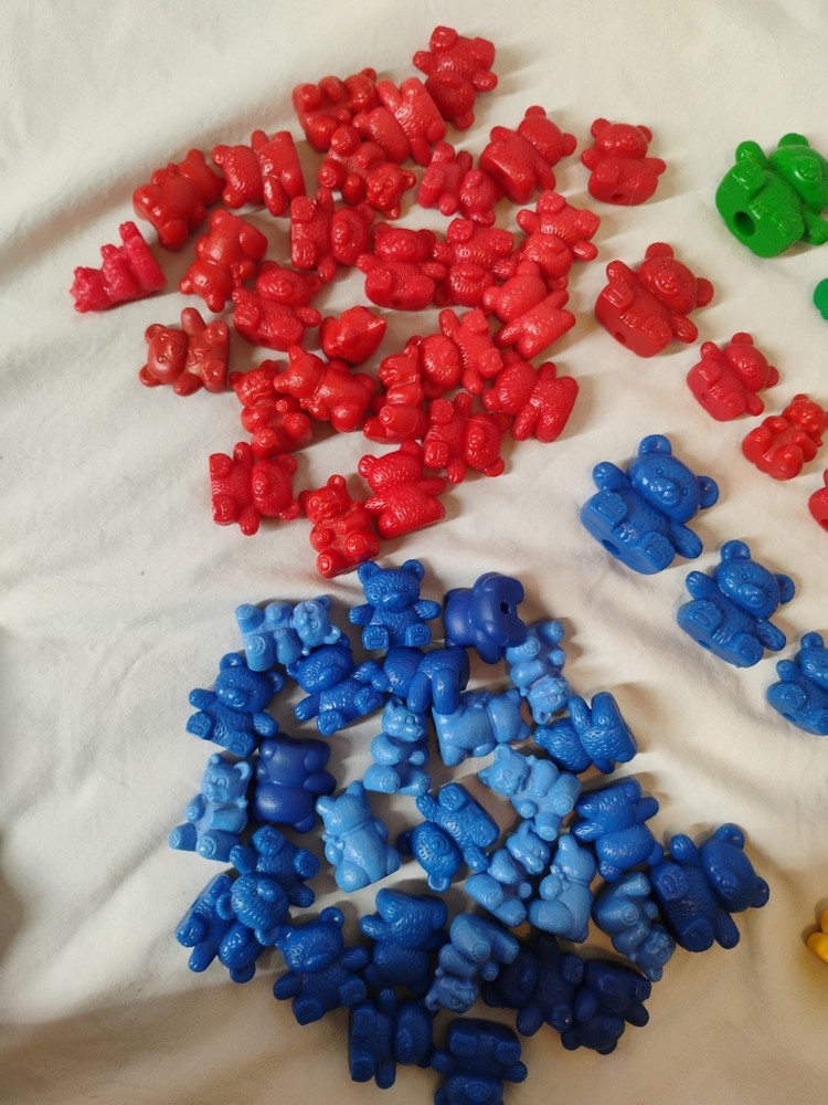 Math Manipulative Colorful Baby Bear Counters Counting Sorting Learning 134 Pcs