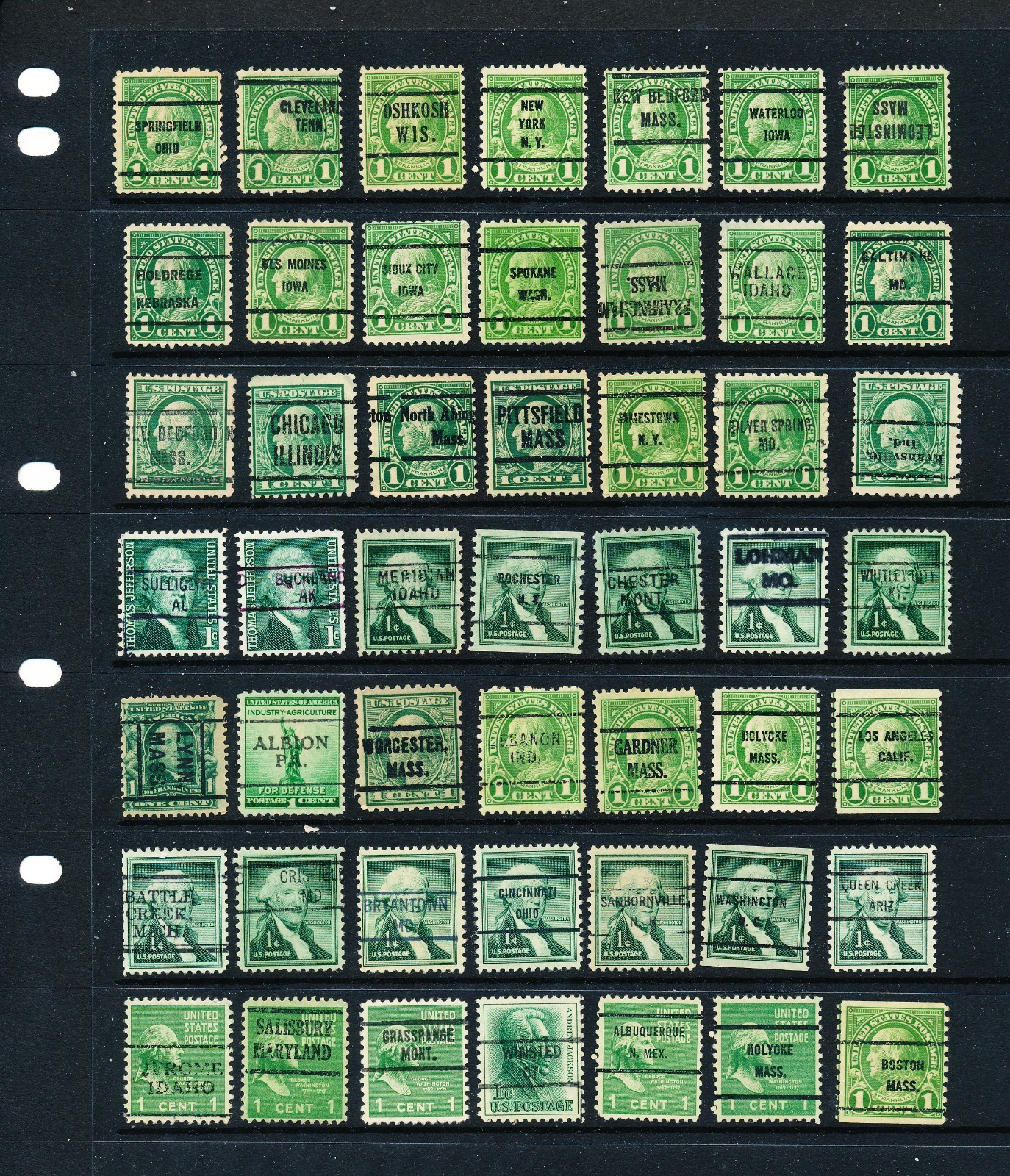 Early Precancel Stamp Collection