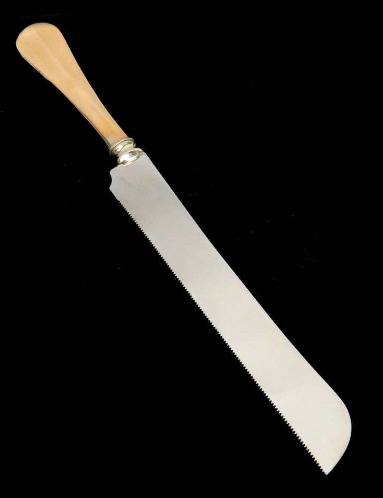 VINTAGE GOLD WASHED HANDLE 12 3/4" CAKE KNIFE