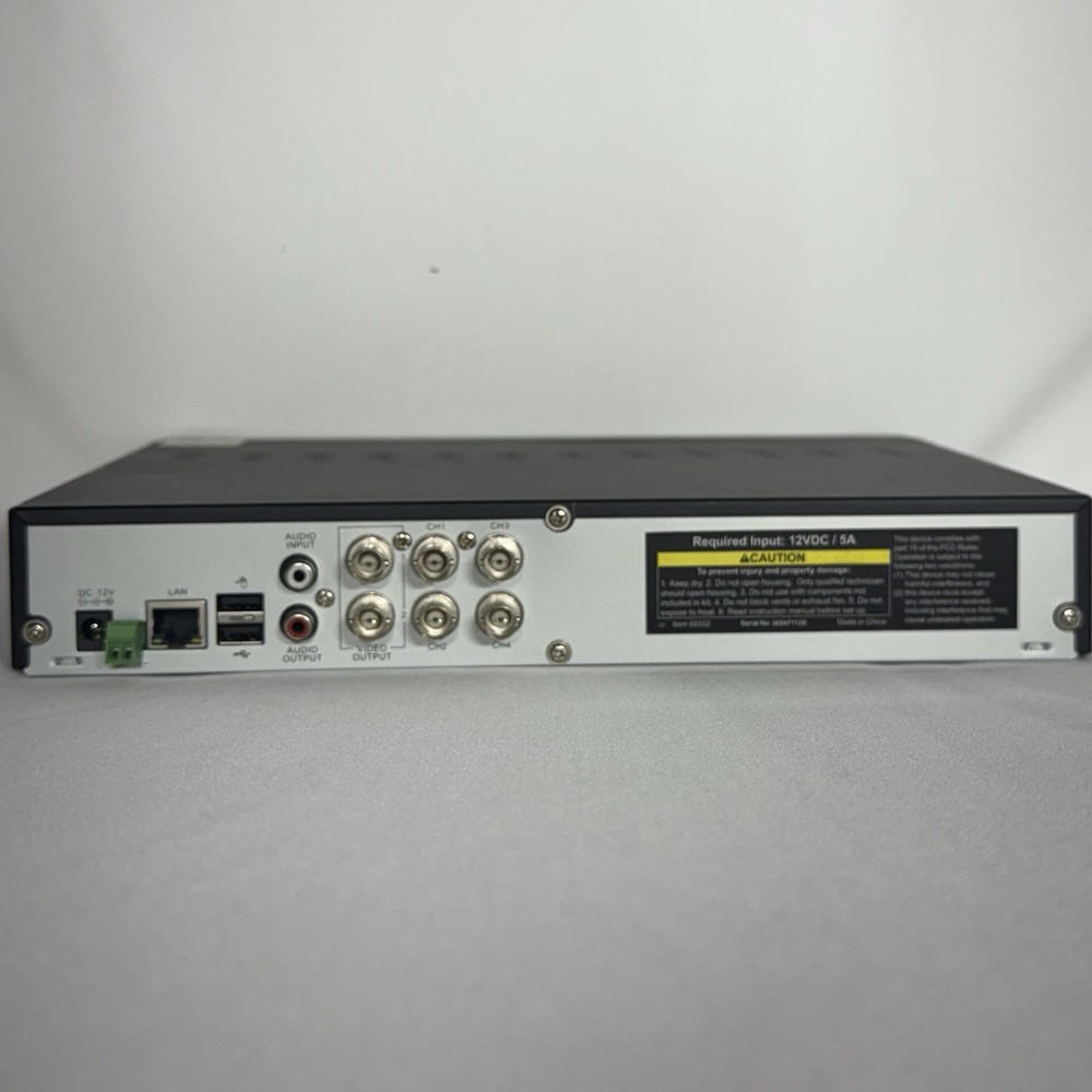 Bunker Hill Security 4-Channel Surveillance DVR Model 68332 UNTESTED