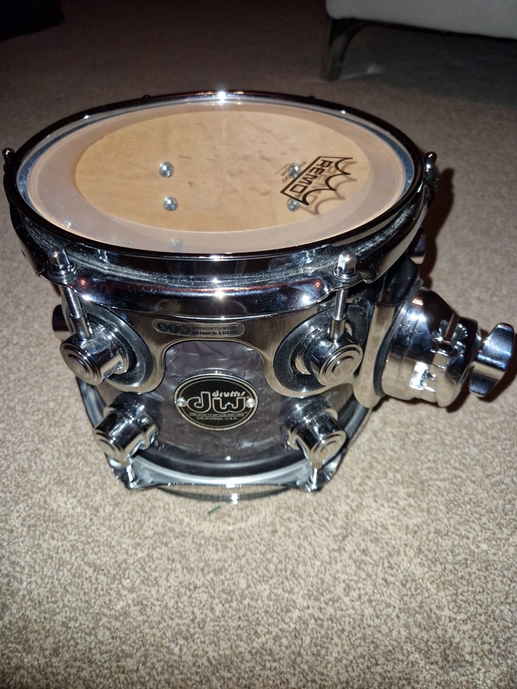 dw performance diamond 8" x 7" tom hard rock maple shell