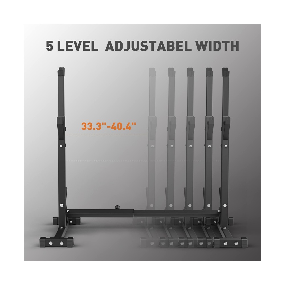 Elevens Squat Rack Stand Adjustable Bench Press Rack Barbell Rack Stand Multi...
