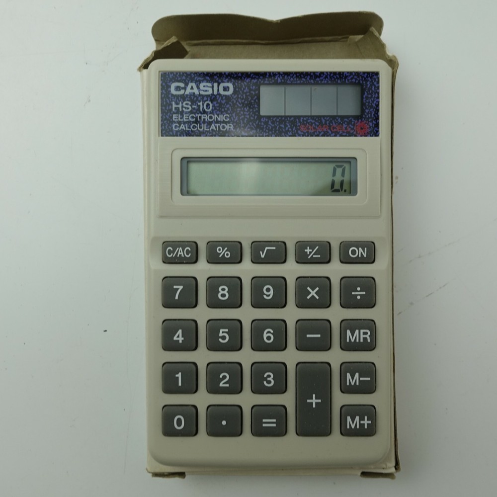 Vintage Casio Electronic Solar Calculator HS-10