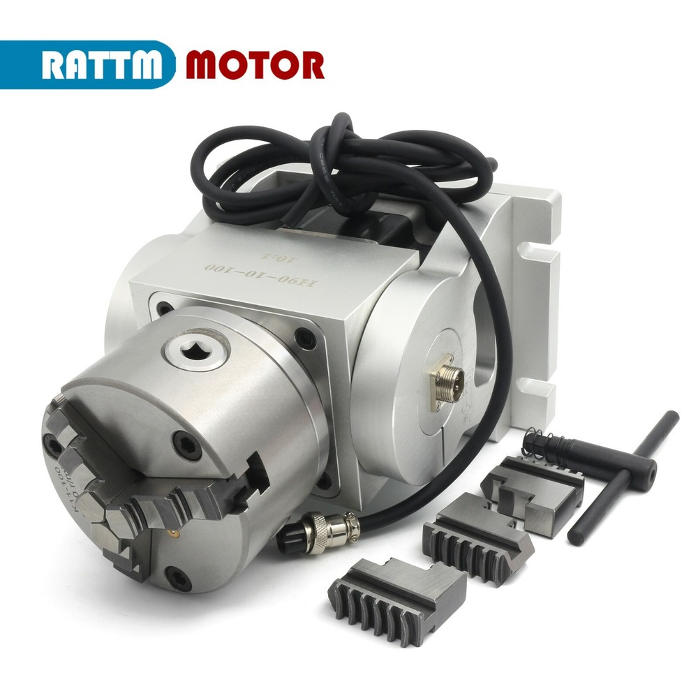 HT90-10-100A 4th axis 10:1 Two-phase 86 Stepper Motor Adjustable elevation angle