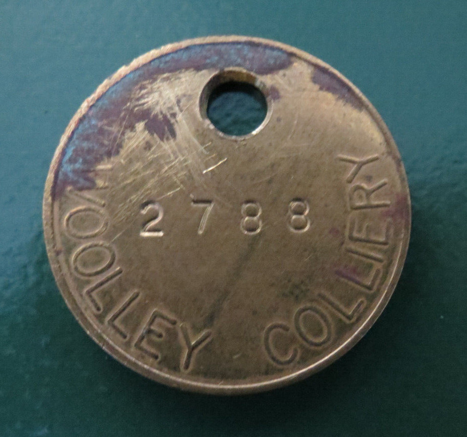 WOOLLEY Colliery Pit Check Tally - marked WOOLLEY COLLIERY 2788