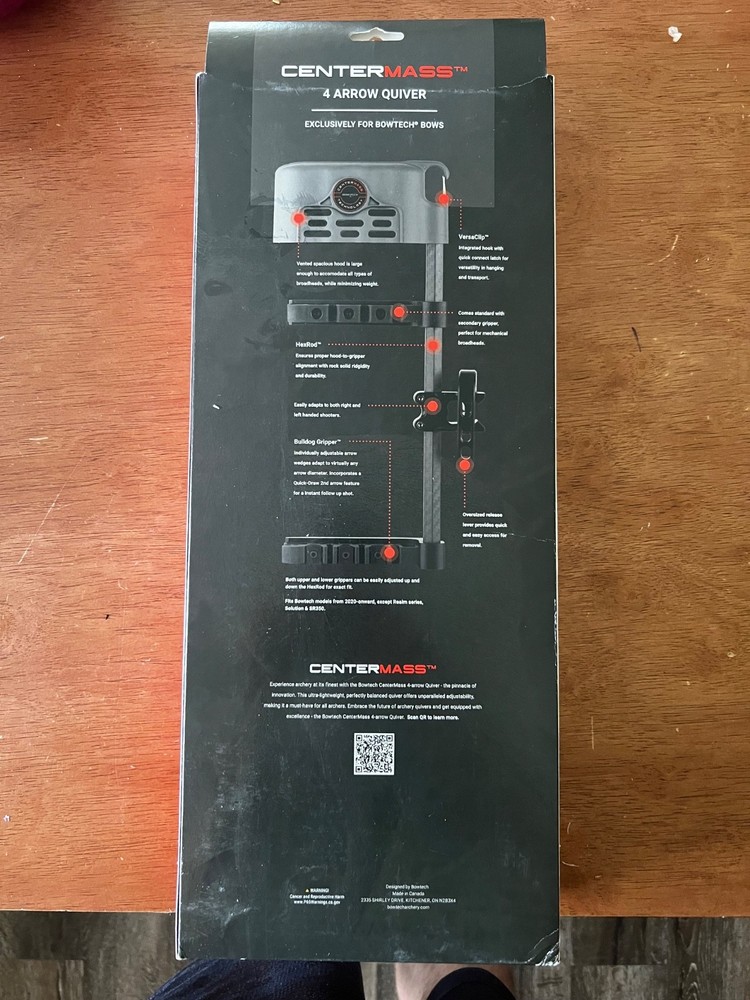Bowtech Centermass 4 Arrow Quiver