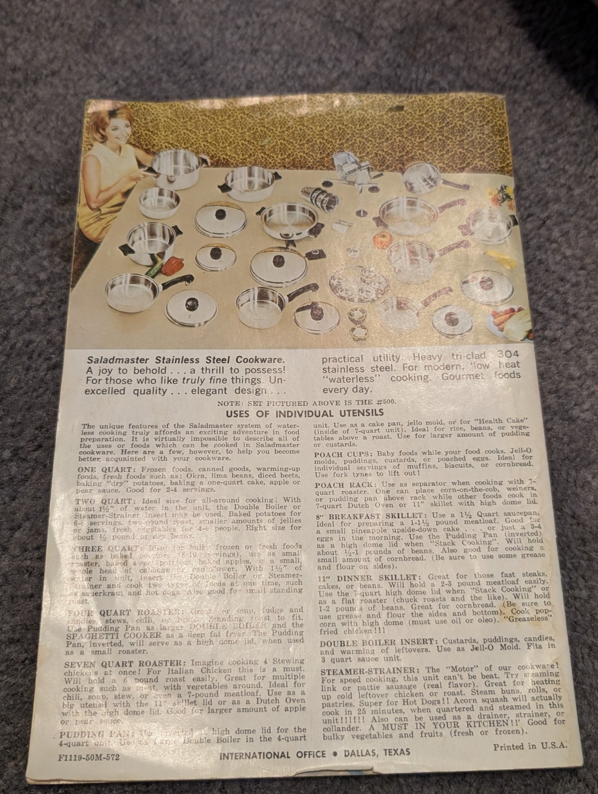 Vintage SALADMASTER 18-8 Tri-Clad Stainless Steel 15 Piece Cookware Set Made USA