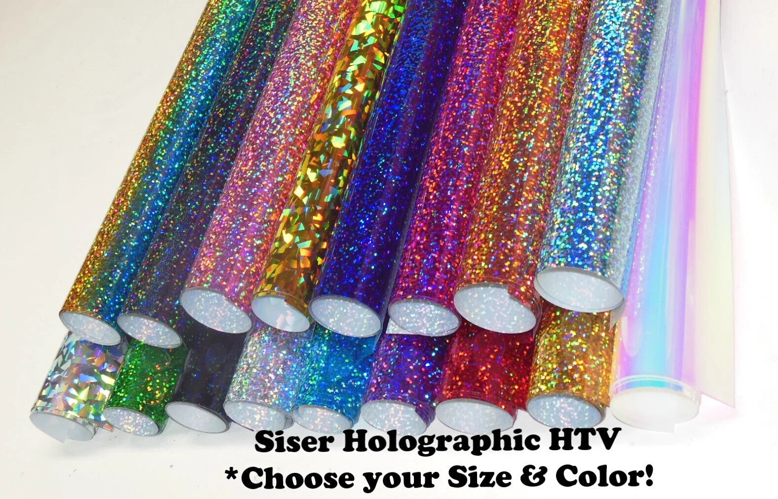 SISER Holographic HTV - Holo Heat Transfer Vinyl - 12"x20" - Heat Press Vinyl
