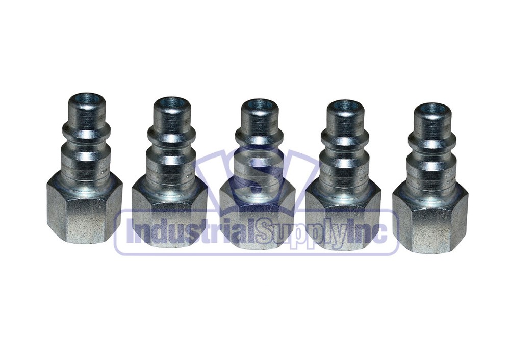 Industrial Interchange | 1/4" Plug | 1/4" Female Pipe Threads | 5 Pack