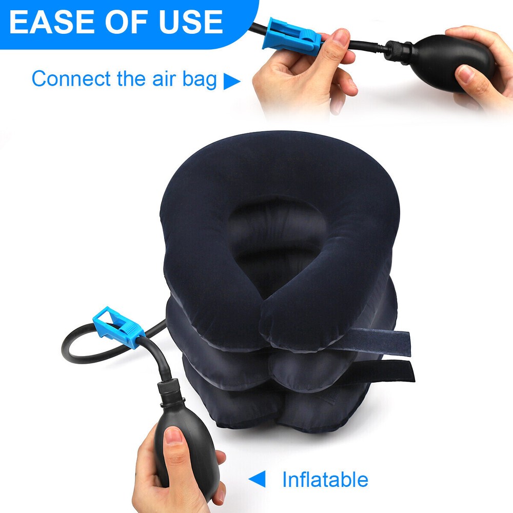 Cervical Neck Traction Device Inflatable Adjustable Neck Stretcher Neck US