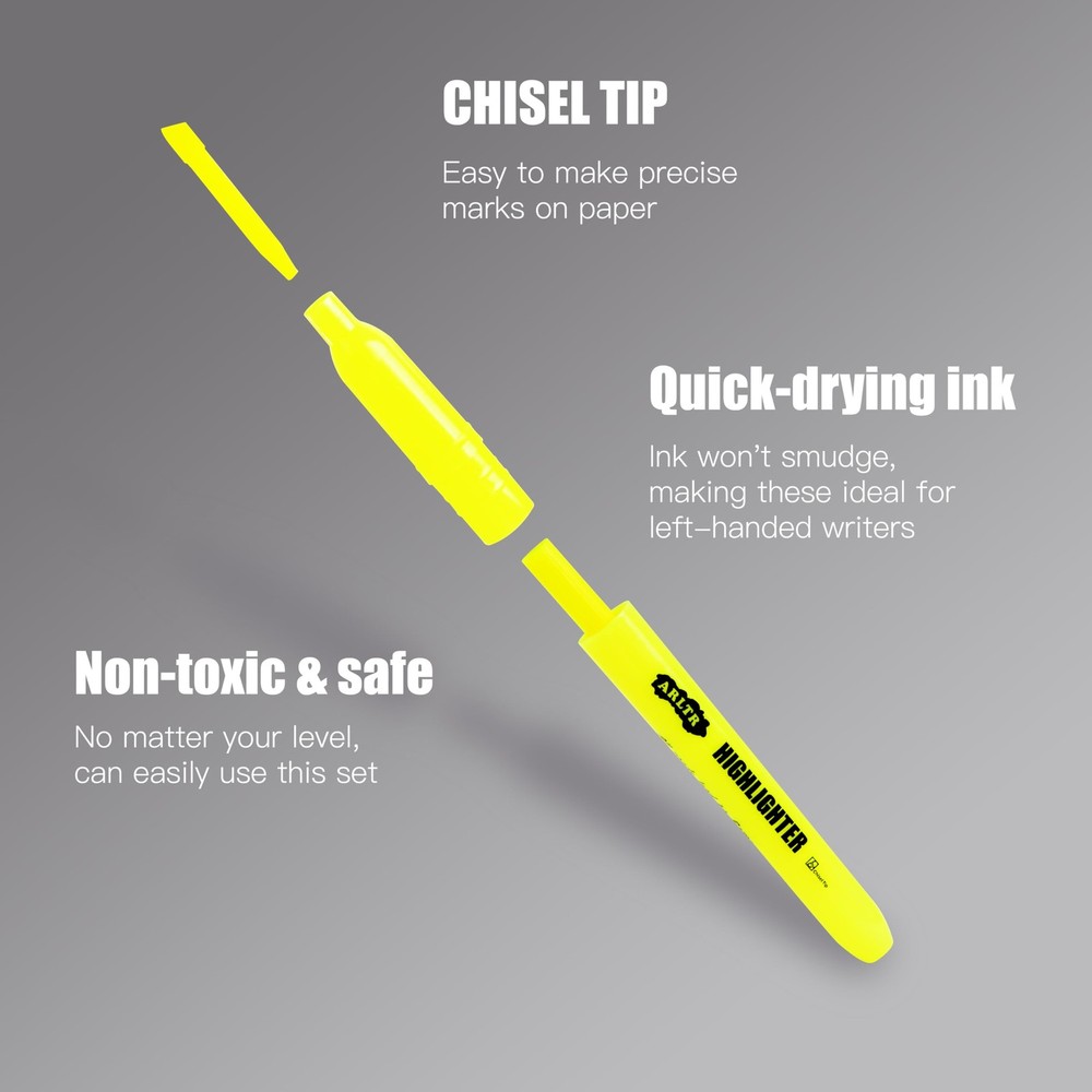 Yellow Highlighters, 96 Pack Highlighters Bright Colors, Chisel Tip