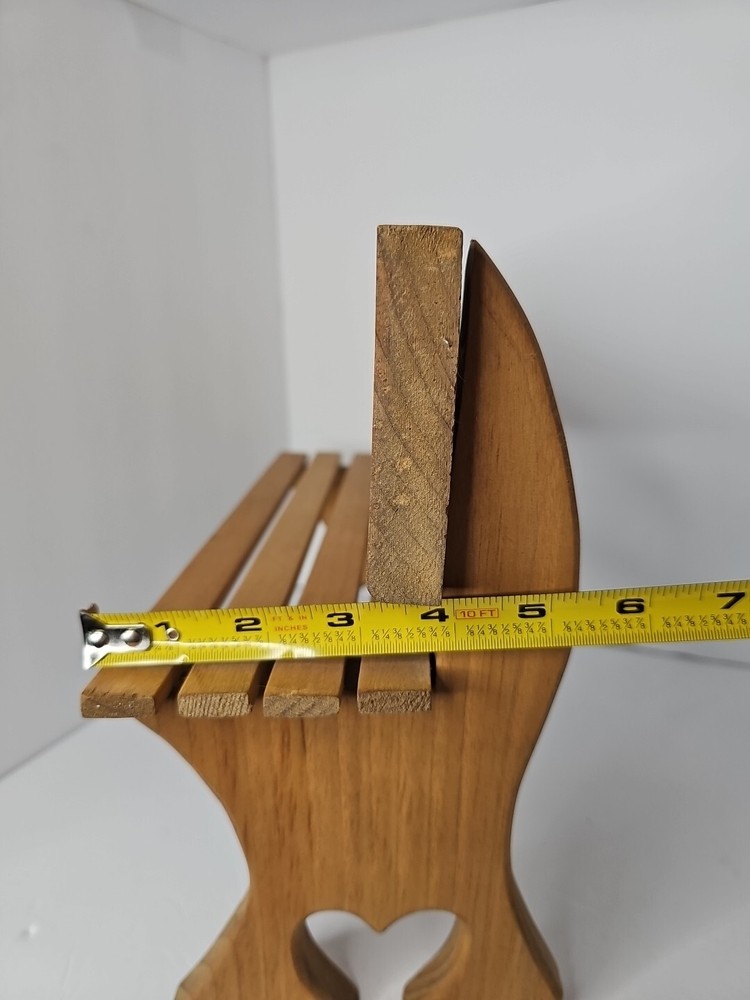 Handcrafted "I HEART DOLLS" Decorative Bench