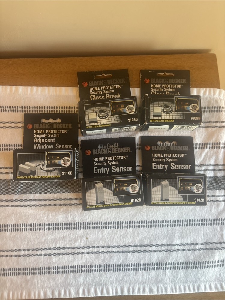 5 Vintage NOS Black & Decker  Home Protector Entry Sensor Security Sensor