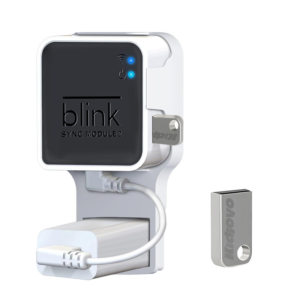 256GB USB Flash Drive & Wall Mount for Blink Sync Module 2 with Short Cable R