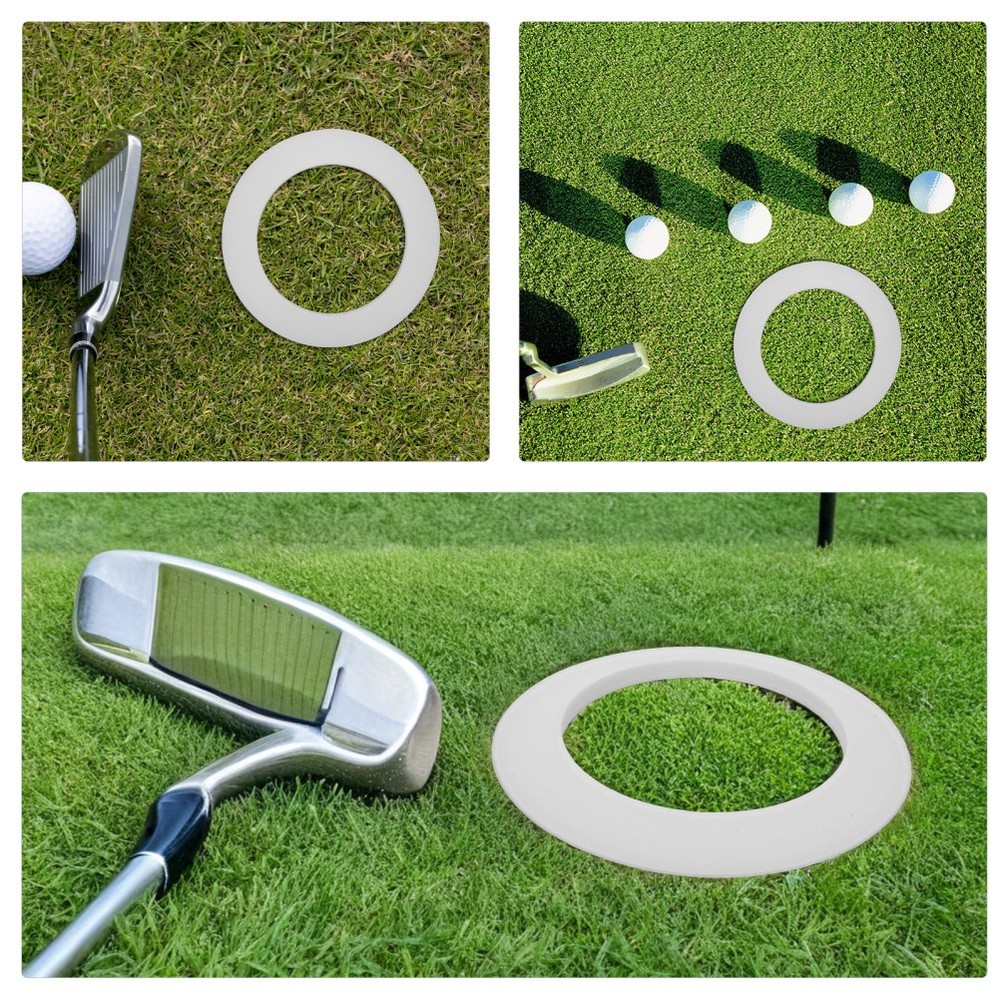 2 Pcs Golf Putting Ring Training Aid Cup Hole Indoor Auto Return
