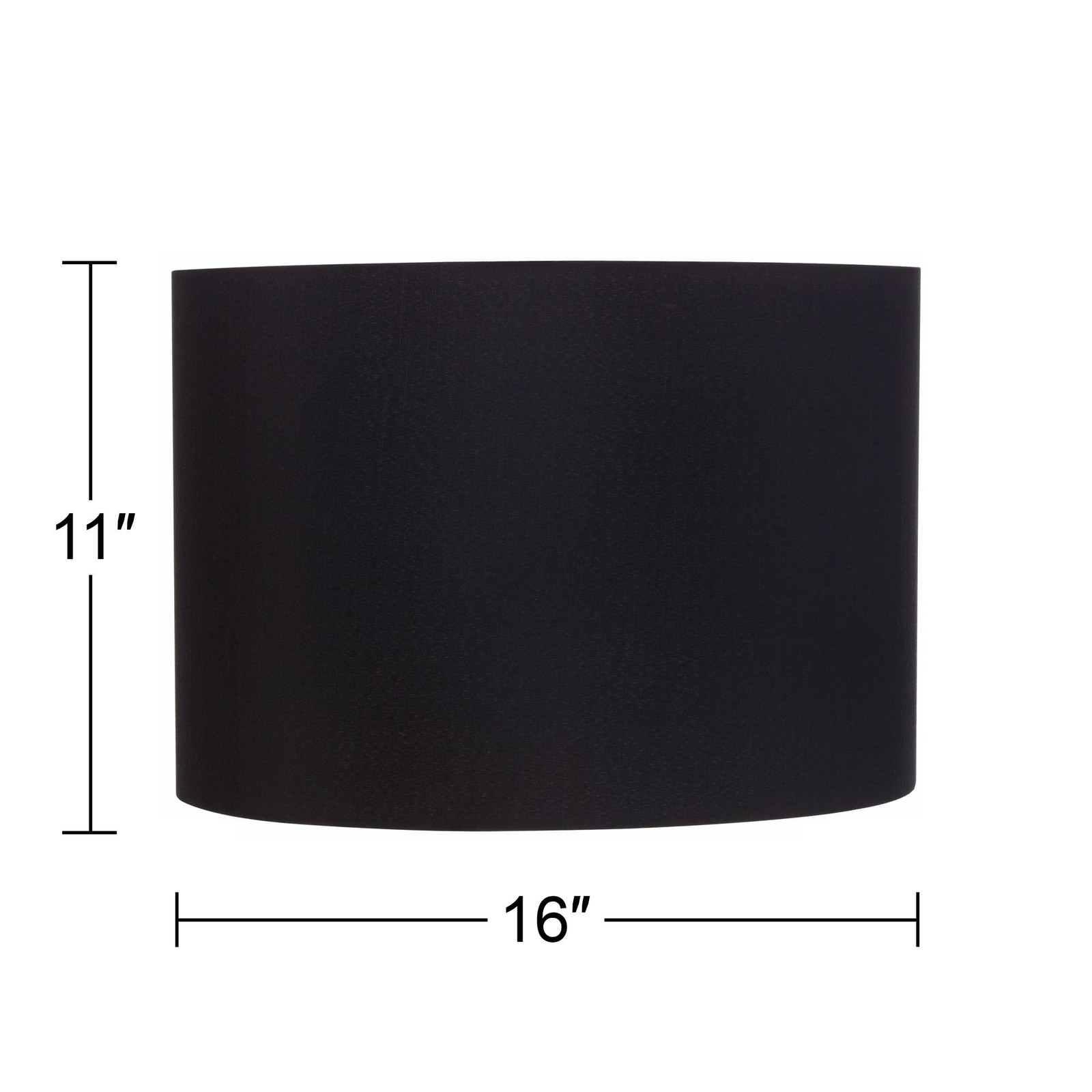 Springcrest Black Fabric Set of 2 Drum Lamp Shades 16x16x11 (Spider)