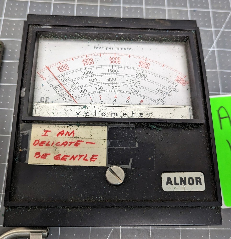 Alnor Velometer Air Velocity Flow Meter 6000 Series MISSING CASE Untested [A6S2]