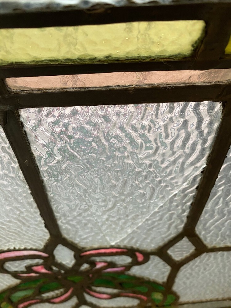 stained glass wreath window