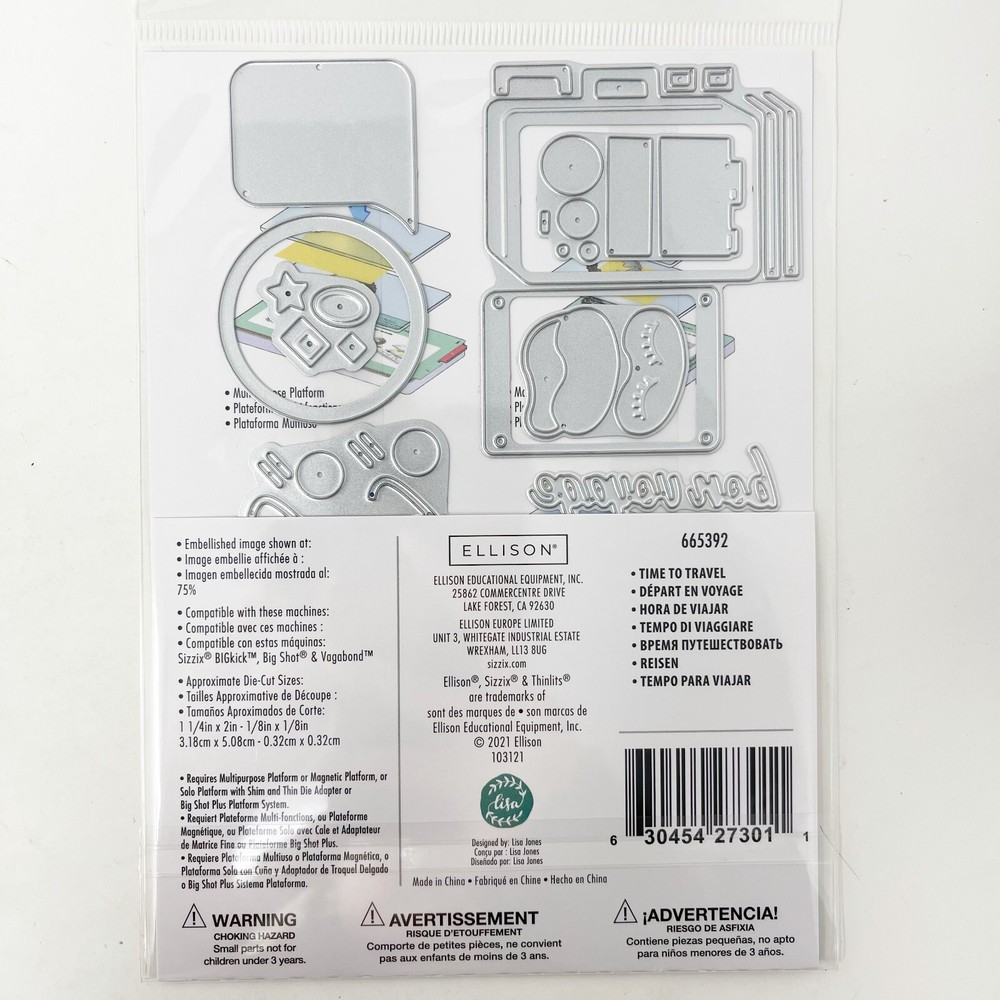 Sizzix Thinlits Summer Vacation Party Cutting Dies Bundle 3-D Impresslits Seals