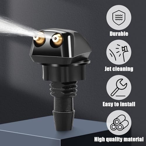 2 Pack Front Windshield 2 Pcs front windshield nozzles+11 Pcs accessories