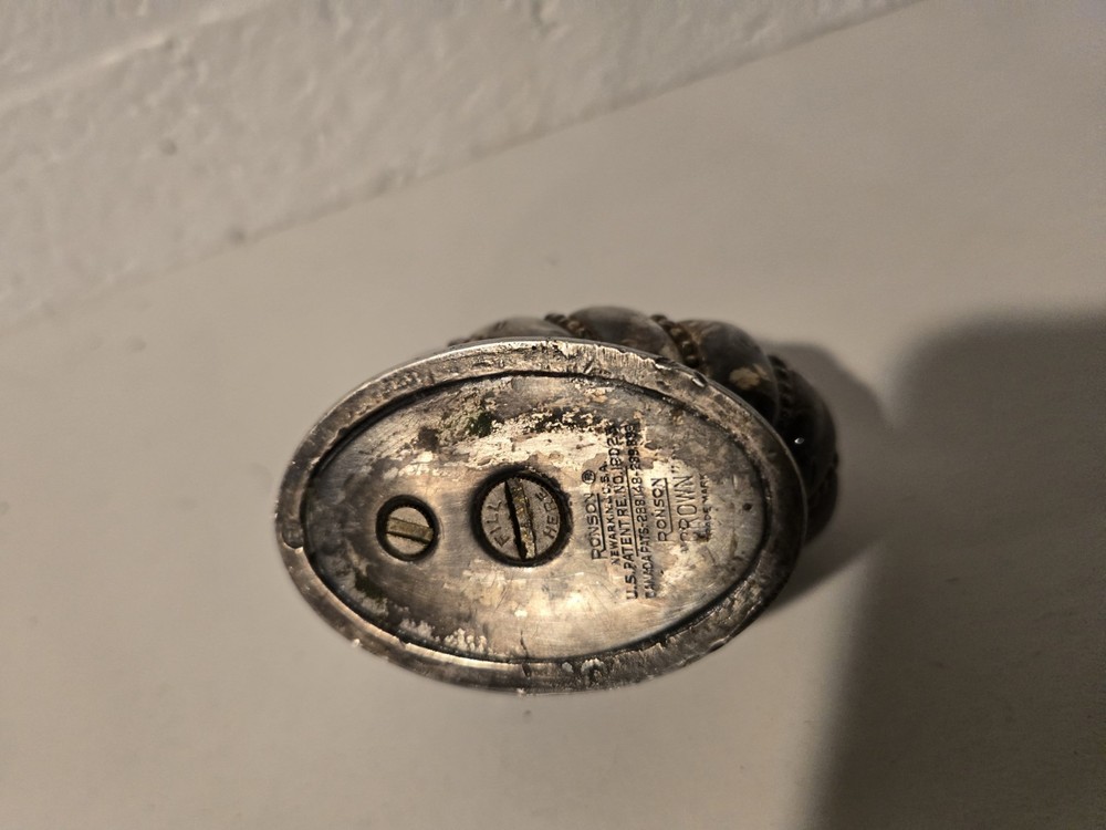 Vintage Ronson Table Lighter Not Working Used