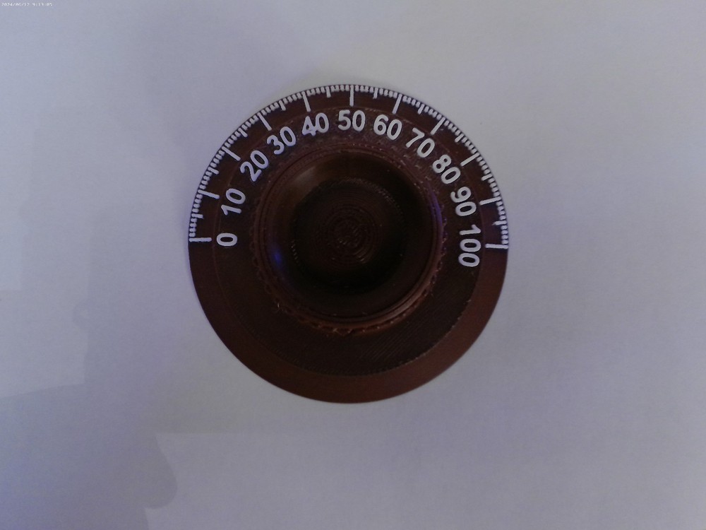 3.25" Radio Dial Knob 3D Plastic Print for Ham Radio Transmitters & Receivers