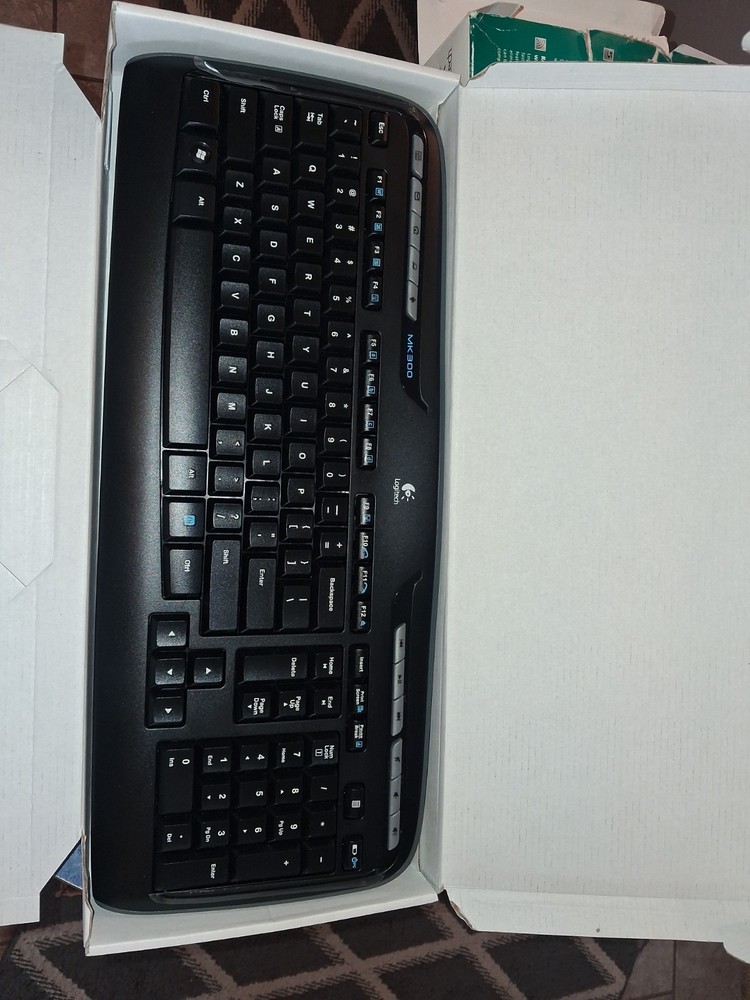 Logitech MK300 Wireless Desktop Keyboard Mouse Replacement, No Receiver New/Ope
