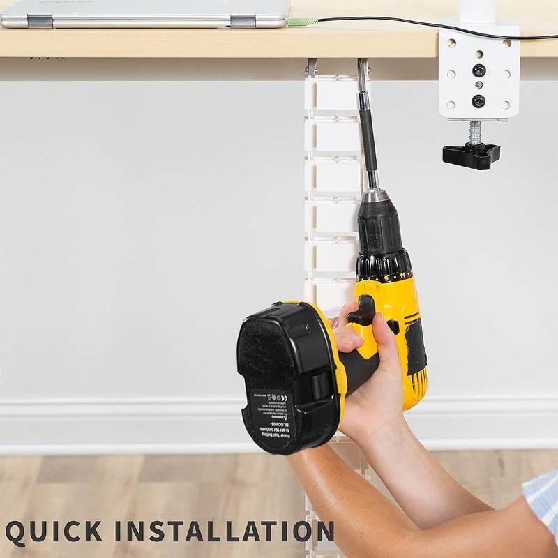 Desk Cable Management Organizer Power Cord Control System Ergonomic Setup New