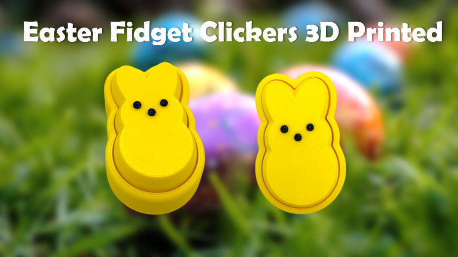 Easter Fidget Clickers 3 Pack Deviled Egg; Rainbow Cupcake; Peeps Bunny