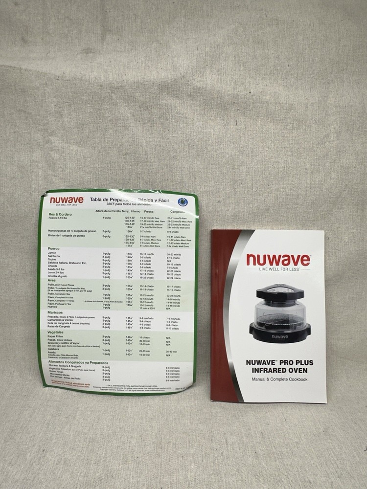 NuWave Pro Plus Infrared Oven Manual Complete Cookbook