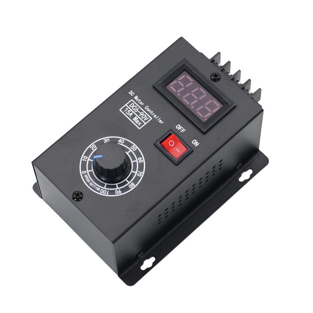 PWM DC Motor Speed Controller, High Precision DC 6-90V 15A DC Motor Controller