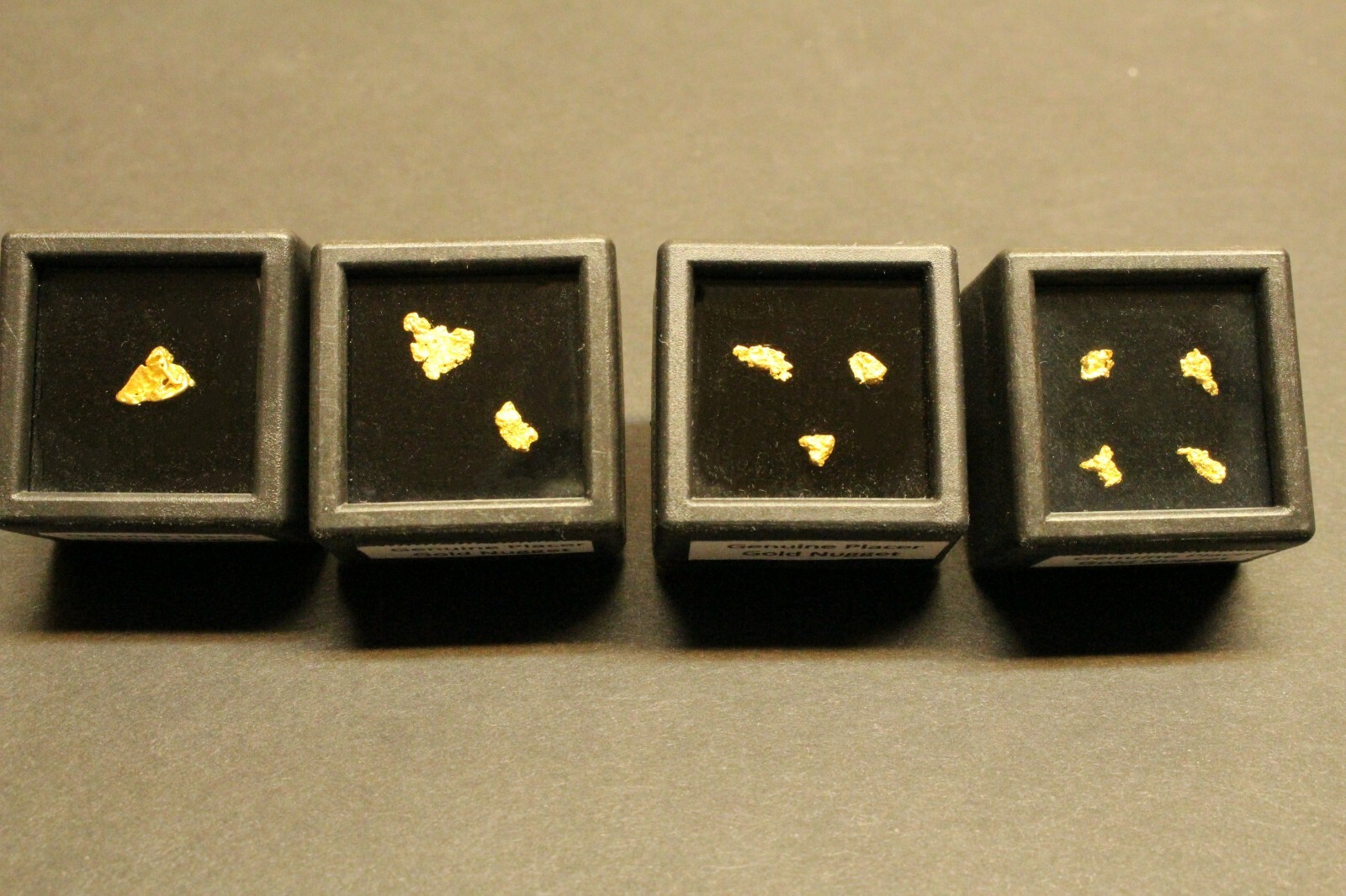 small Gold nuggets in box 3-4 grains Gold each box.Minimum order is 2,or buy all