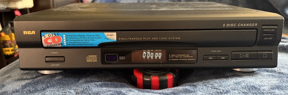 RCA RP-8055A 5 Disc Changer CD Player Simultaneous Play & Load System No Remote