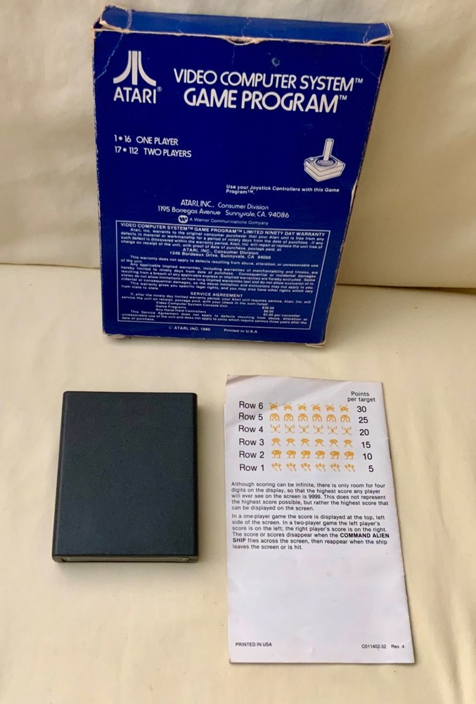 ATARI 2600 Space Invaders (CX2632) - 1980 - Tested - See Description