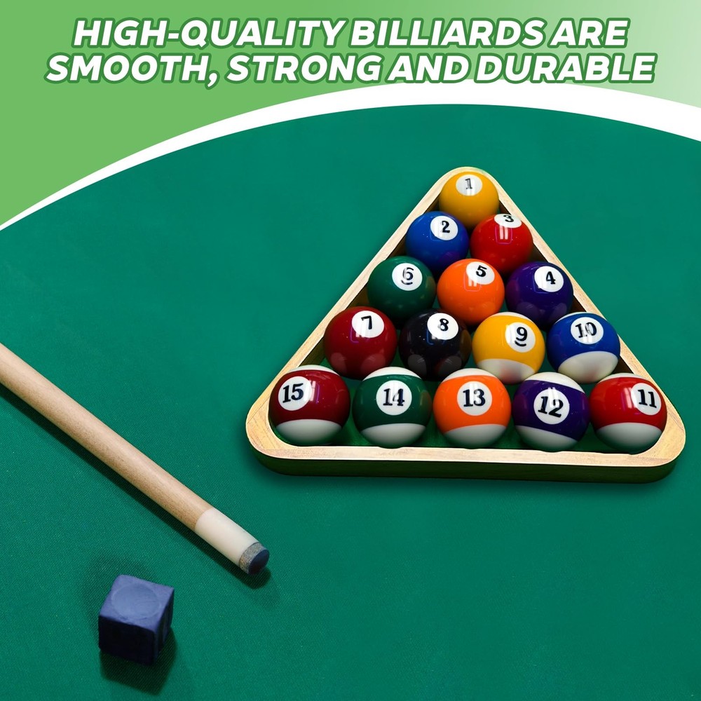 16 PCS Billiard Balls Set 2-1/4 Inch Regulation Size Pool Table Replacement