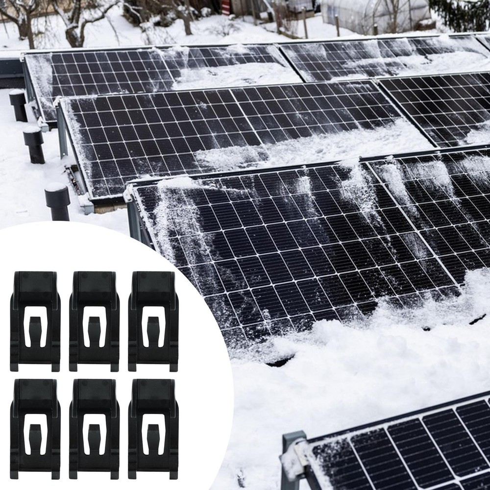 6x Pv Snow Trap Clips Easy to Install Solar Panel Brackets