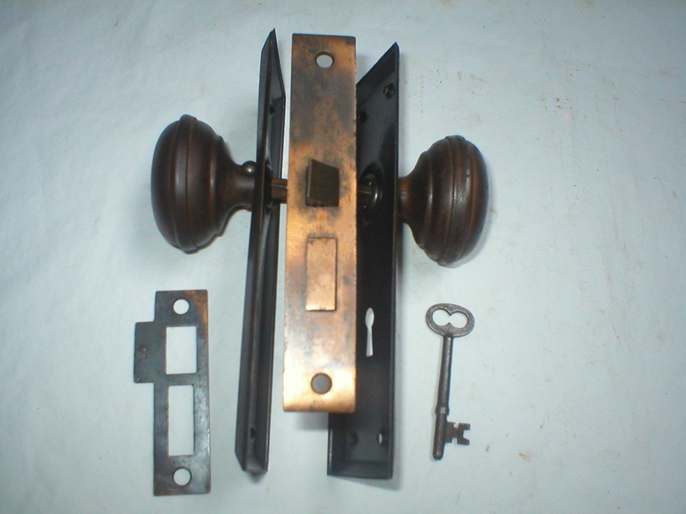 Antique Japanned Door Hardware