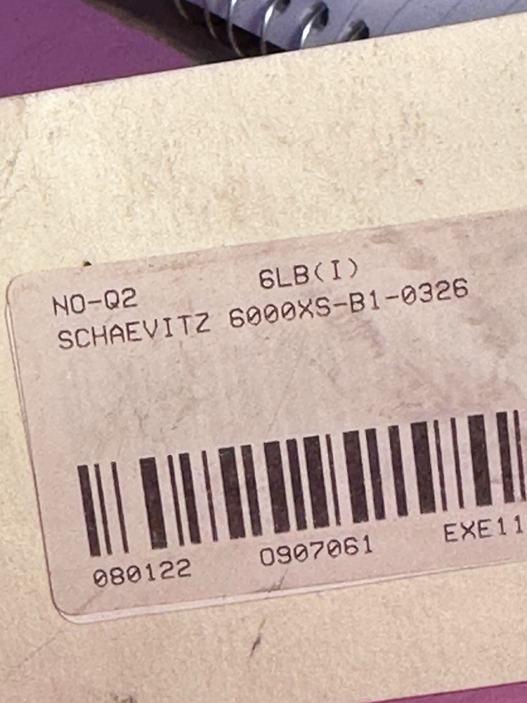 NEW Schaevitz 6000XS-B1-0326 Linear Variable Differential Transformer